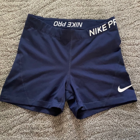 Nike navy spandex shorts Clearance